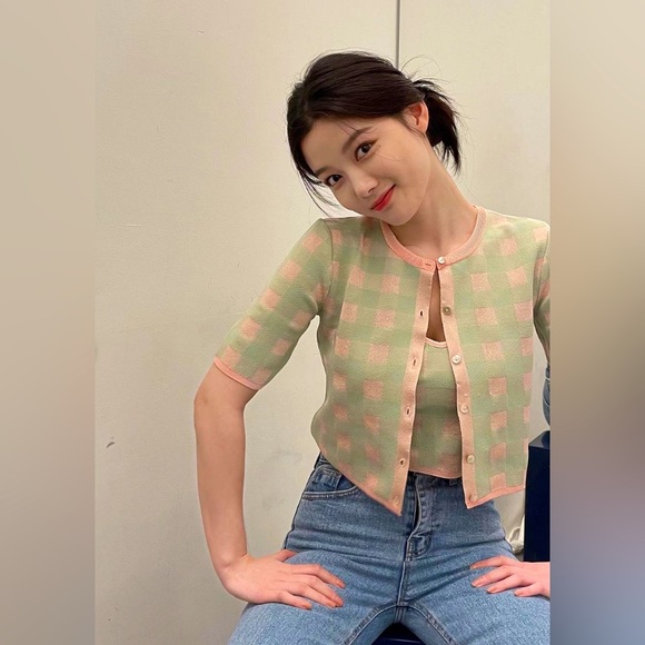 Zara Sweaters - NWT Zara Gingham Knit Cardigan